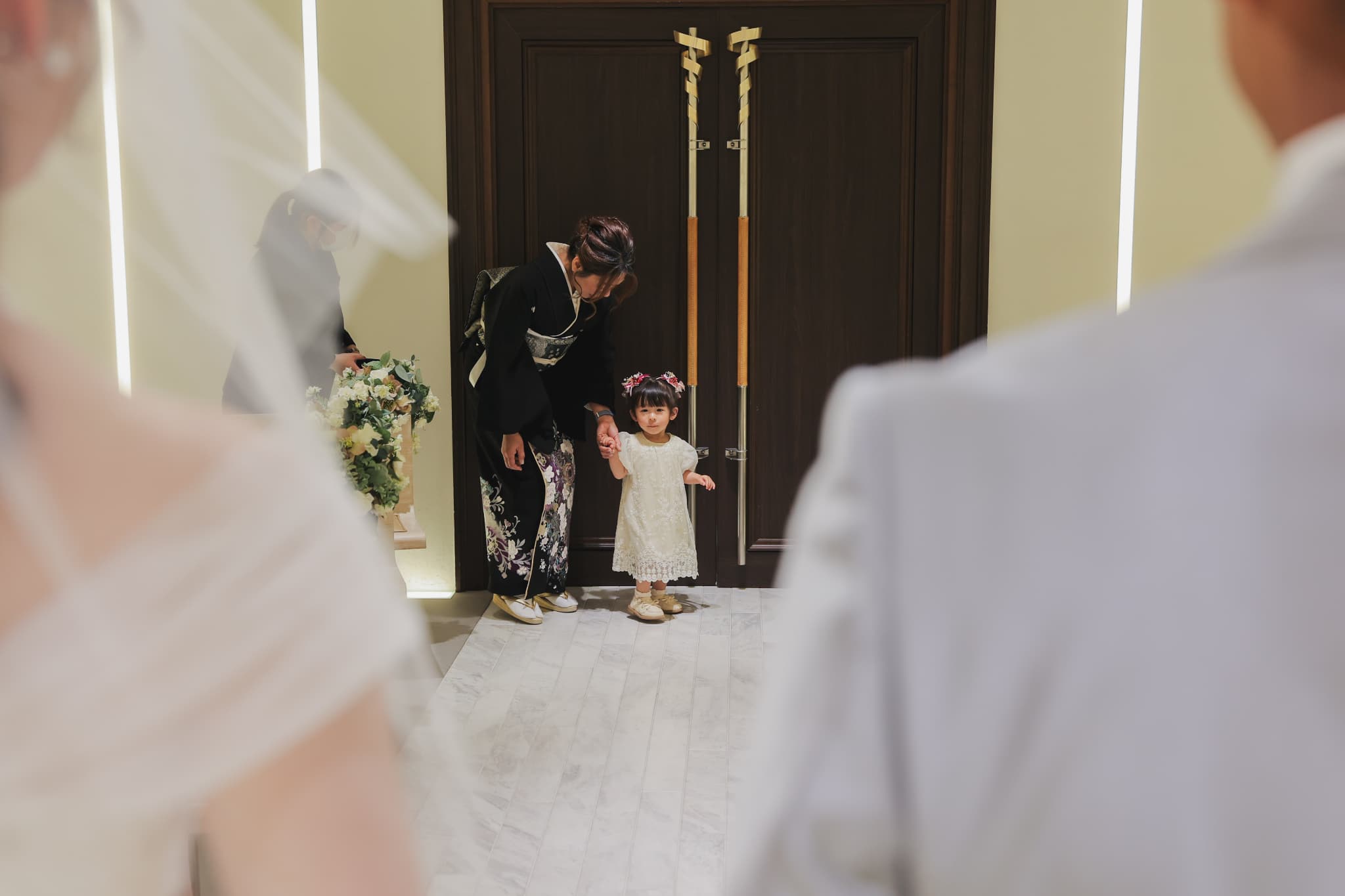 お子さまと一緒に迎えた、笑顔あふれる結婚式